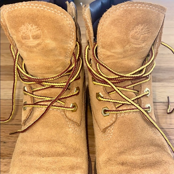 Timberland Jayne 6" Ortholite Waterproof Ankle Suede Beige Boot Sz 6 - Picture 9 of 11